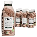 Saturo Astronautennahrung Cocoa | Trinkmahlzeit | 36 g Protein, zuckerfrei, 400 kcal | Trinknahrung Mit Wertvollen Nährstoffen | 6 x 400 ml