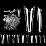 BNG 500 Stück Nagelspitzen French Künstlich Nägel Tips für Gelnägel Natürliche Falsche Halbe Abdeckung Acryl Nägel Tips für Nageldesign Gelnägel, 10 Größen