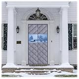 Magnetischer Thermisch Isolierter Türvorhang, Freihändig, Selbstschließend, Isolationsabdeckung für Kälte, Oxford-Tuch Energiesparend Wasserdicht für Terrasse und Schlafzimmer(Grau,70cm*210cm)