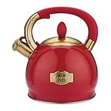 2.8L Flötenkessel Wasserkessel für Induktion, Edelstahl-Teekessel für alle Herdarten