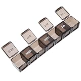 TOYANDONA Wochenplaner Pillendose mit 7 Fächern Handlicher Tablettenbox Luftdichter Medikamentenaufbewahrer für Tägliche Einnahme und Reisen