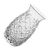 SHINEOFI Transparenter Trinkbecher aus Glas mit Ananas Relief 480 ml Wasserglas für Zuhause Café und Bar