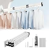 Faltbare Duschvorhangstange Eckdusche - 3-fach Klappbare Duschstange mit Wandmontage - Teleskopstange als Wäschetrockner - Anti-Schimmel & Wasserdicht (100-125cm Verstellbar) Für Badezimmer Wohnmobil