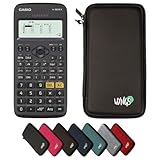 Casio fx-82DE X ClassWiz inkl. WYNGS Schutztasche Schwarz - Wissenschaftlicher Taschenrechner - Basic Set