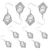 Homoyoyo 10 Stück Teiliges Edelstahl Ohrhaken mit Geometrischen Bezel anhängern DIY Ohrschmuck Zubehör Langlebige Ohrring basis für Individuelles Basteln und Kreative Schmuckgestaltung