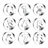 Ylnailky Donut Ausstecher | 9 Teile Plätzchenausstecher - 0-8 Ziffernform 9 cm Antihaft-Backform Studenten Erwachsene Kinder Bastelform für Snack Käse Schokolade | Mehrfach Einsetzbare Ausstechform