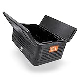 Thermobox groß faltbar schwarz zum Warmhalten und Kühlen - 42 L - Essen Warmhaltebox klappbar 60 x 41 cm - Styropor Klappbox Kühlbox Isolierbox für Speisen Getränke mit isolierendem Deckel