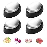 4 Stück ​​Edelstahlseife​​ Set​​, ​​Metallseife​​ ​​Edelstahlseife Gegen Gerüche​​ Anti-Rost, Geruchsneutralisierer Geruchsentferner Ohne Chemie, 2.5x1.85x0.83inch Küchenhelfer