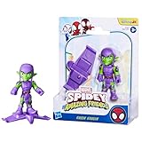 Marvel Spidey und Seine Super-Freunde – Grüner Kobold Actionfigur 7,6 cm beweglich – Mit abnehmbarem Gleiter-Accessoire – Seriengetreues Design – Spielzeug ab 3 Jahren