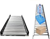 Leichte Rollenbahn 30 x 100 cm – unangetriebener robuster Stahlrahmen und ABS-Rollen für effiziente Materialhandhabung und Entladelösungen