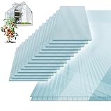 GARMIO® Hohlkammerstegplatten ACRI 6mm Gewächshausplatten 6mm 10,25 m² Doppelstegplatte 121x60,5 cm, UV-beständig