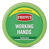 O'Keeffe's Working Hands, 193g Tiegel - Handcreme für extrem trockene, rissige Hände | Erhöht sofort den Feuchtigkeitsgehalt, bildet eine Schutzschicht und verhindert Feuchtigkeitsverlust