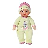 Zapf Creation 832271 BABY born Sleepy for babies green 30cm - weiche Stoffpuppe für Babys in hellgrün mit herunterziehbarer Mütze, integrierte Rassel, waschbar, ab Geburt nutzbar