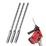 3 Stück SDS Bohrer, 6mm x 160mm Betonbohrer Steinbohrer Hammerbohrer mit 4 Hartmetall Schneiden Ideal zum Bohren in Stein, Beton, Naturstein, Ziegelmauer