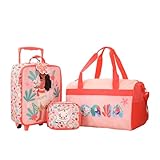Bioworld Moana Pua & Moana Reise-Set mit tropischem Druck, 4-teilig, Pua & Moana Pink, OSFA