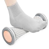 Yooyan Fußmassagerolle für Plantarfasziitis, Tragbarer Gummi Massagerolle zur Linderung Fußgewölbe-Schmerzen Massager Roller für Bogenschmerzen, Heel Spur Stress Relief, Neuropathy(Grau)