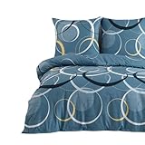 Buymax® Bettwäsche 200x200 100% Baumwolle 3-Teilig Bettbezug - Bettwäsche-Sets 200 x 200cm mit 2 mal Kissenbezüge 80x80cm, ÖKO-TEX Renforcé-Bettdeckenbezug Set mit Reißverschluss