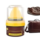 Mwqpgyh Professionelle Leder-Schuhcreme mit Schwammapplikator, Schuhcreme für langanhaltende Färbung, Schuhcreme für Werkzeugtaschen, Sättel, 100 ml, braun, Refer to description