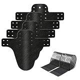 LHOEST 4 Stücke Schutzbleche Mountainbike, Kohlefaser Textur Fahrrad MTB Schutzblech mit 40 Krawatten, Spritzschutz Fahrrad Vorne Hinten Mudguard für 20/24/26/27.5/29 Inch Mountainbike
