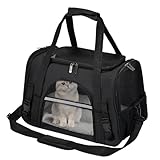 -Schultertrage – Katzen- und Hundetragetasche, Faltbare Katzen-Reisetragetasche, robuste, atmungsaktive Tasche mit weichem Futter | Tragbare Kleintier-Tragetasche für Welpen auf Reisen, beim S
