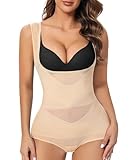 Tuopuda Shaping Body Damen, Tank-Top Stark Formend Körperformer Mieder Oberteil Body Shapewear, Beige, XL
