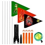 3 Stück Fahrradklingel Kinder Sicherheitswimpel, Bunt Fahrradwimpel,Reflektierend Fahrradfahne für Kinderfahrrad Zubehör Mädchen,Sicherheitswimpel mit Befestigungswinkel