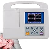GEJLELDS Easy-Monitor-Einheit, tragbarer EKG-/EKG-Monitor, professionelles Farb-LCD-Digital-12-Kanal-3-Kanal-Gerät mit Druckpapier für die medizinische Mundpflege, Vitalzeichen-Intensivstation CCU