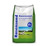 Hamann Rasensand 25 kg Verbessert die Bodenstruktur - vor allem bei schweren, lehmigen Böden, Rasenpflege, dichter Rasen, Nährstoffreich, gesunder Rasen,