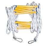 Strickleiter Feuerfeste Rettungsleiter, 3m Mehrzweckleiter Notfall Sicherheit mit Karabinern, Schwer Entflammbare Feuerleiter Sicherheitsleitern, für Fenster und Balkon