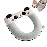 WC-Sitzbezug | Winter-Cartoon-Panda-WC-Kissen, rutschfester Töpfchenbezug – für Badezimmer, Zuhause, Hotel, Dusche, Wohnung, Kinderzimmer, Schlafsaal