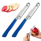 YUNXCNA Quick Slicing Knife, 2 Stück Schäler Küche, Schnell Schneidemesser mit Abnehmbarer Feder, Edelstahl Schälmesser und Schäler, Quick Slicing Knife Für Gemüse Obst, Küchenwichtige Werkzeuge