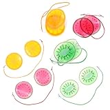 HAPINARY 6Er Pack Kaltkompressen Augenkompressenmasken Frucht Augenmasken Kühlende Augenpads Kalte Augenmasken Reise Augenmasken Wiederverwendbare Augenmasken Tasche Für Die Augen