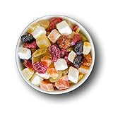 1001 Frucht I Hausgemacht Fruchtmischung - exotische Trockenfrüchte Mix fein I Kandierte Früchte u. Trockene Früchte Mix nach Omas Rezept I Trockenobst gemischt geschwefelt gentechnikfrei (500 g)