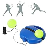 SIMEIXI Tennis Übungsausrüstung Tennis Trainer Rebound Baseboard Tennisball Trainer Base mit Elastischem Seil und Tennisball Tennis Selbststudium Praxis Training Tool für Anfänger Kinder Erwachsene
