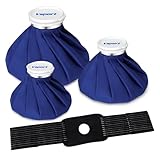 Vsport Eisbeutel für Verletzungen，Kühlbeutel Set wiederverwendbar, Wärme- und Kältetherapie und Schmerzlinderung mit elastischer, atmungsaktiver Stützbandage, 4er-Pack, 3 Größen (6'/9'/11')