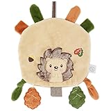 Bieco Knistertuch Baby Igel | Schmusetuch Baby mit Knistereffekt | Schnuffeltuch Baby Junge und Mädchen | Baby Greifling Knisterspielzeug Baby | Knisterndes Baby Schmusetuch mit Spielzeug zum Greifen