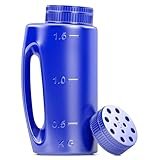 Hand-Samenstreuer, 1,5 kg, effizienter Rasen- und Gartenstreuer, tragbar, präzise, rotierende Gras-Sämaschine mit verstellbarem Loch, einfach zu bedienender Rasendünger, Handstreuer für den Landwirt