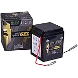 intAct - Bike-Power GEL6-6N4-2A, 6N4-2A, 00411, Motorradbatterie 6V 4 Ah 30 A (EN), Wartungsfreie Gel Motorradbatterie mit 30% mehr Startleistung, für Roller, Motorrad, Quad, Rasentraktor