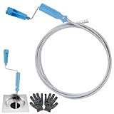 WUFANC Rohrreinigungsspirale Ø 6mm x 3m, Abflussreiniger Spirale, Spirale Abfluss Rohrreinigung für Hartnäckige Verstopfungen, Rohrreiniger Spirale für Toilette, Waschbecken und Badewannenabflüsse