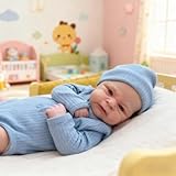 RXDOLL Reborn Babypuppen Silikon Ganzkörper 43,2 cm weiches Vinyl realistische Neugeborene Babypuppen anatomisch korrekt Baby Junge gewichtet echt aussehende lebensechte Babypuppe für Kinder Geschenk