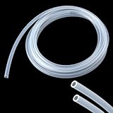 Silikonschlauch 4m Länge, Flexibler Silikonschlauch Lebensmittelecht, 8mm ID x 10mm OD Transparenter Gummischlauch, Klar Wasser Luft Rohre für Pumpentransfer
