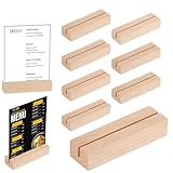 Auauraintt 10 STK Kartenhalter Holz, Tischkartenhalter Buchenholz,Fotokartenhalter aus Holz für Hochzeiten, Bankette und Partys, Menükartenhalter Fotohalter Postkartenhalter (Holz)
