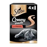 Sheba Creamy Snacks Rind, cremige Snacks für Katzen, 11 Packungen mit je 4 Snacks (insgesamt 44 Snacks)