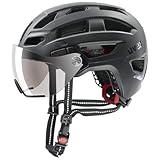 uvex Unisex-Adult Finale Visor Fahrradhelm, Black matt, 52-57 cm