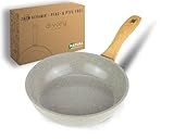 DIVORY Keramikpfanne 24cm – Pfanne mit Keramikbeschichtung Induktion, PFAS & PTFE frei, mittlere Bratpfanne Keramik, Pfannen, Eierpfanne beschichtet - frying ceramic pan (Natura, 24 cm)