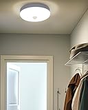 BrightArk LED Deckenleuchte mit Bewegungsmelder,15W Rund LED Lampe mit Bewegungssensor Innen Panel Decke Sensorleuchte Naturweiß 4000K,IP56 Spot Deckenlampe Wandleuchte für Flur Treppe Veranda Balkon
