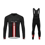 UGLY FROG Fahrrad Radtrikot Radfahren Kleidung Set Herren Set Schnell Trocken Langarm-Radfahren Jersey mit Hose fur Mountain Biking und Outdoor