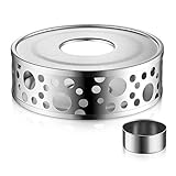 glastal Stövchen aus Edelstahl, Teewärmer Kaffeewärmer aus Edelstahl mit Teelichthalter und Teelicht, Teekanne Nicht inkl