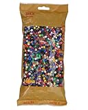 Hama Perlen 205-67 Bügelperlen Beutel mit ca. 6.000 bunten Midi Bastelperlen mit Durchmesser 5 mm im Volltonfarben Mix, kreativer Bastelspaß für Groß und Klein