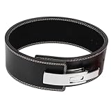 GCYEIDMA Gewichthebergürtel Herren Trainingsgürtel Vergrößerte Sportgürtel for Fitnessgeräte Leder-Taillenstütze Trainingskraftgürtel Sportschutzausrüstung(Black)
